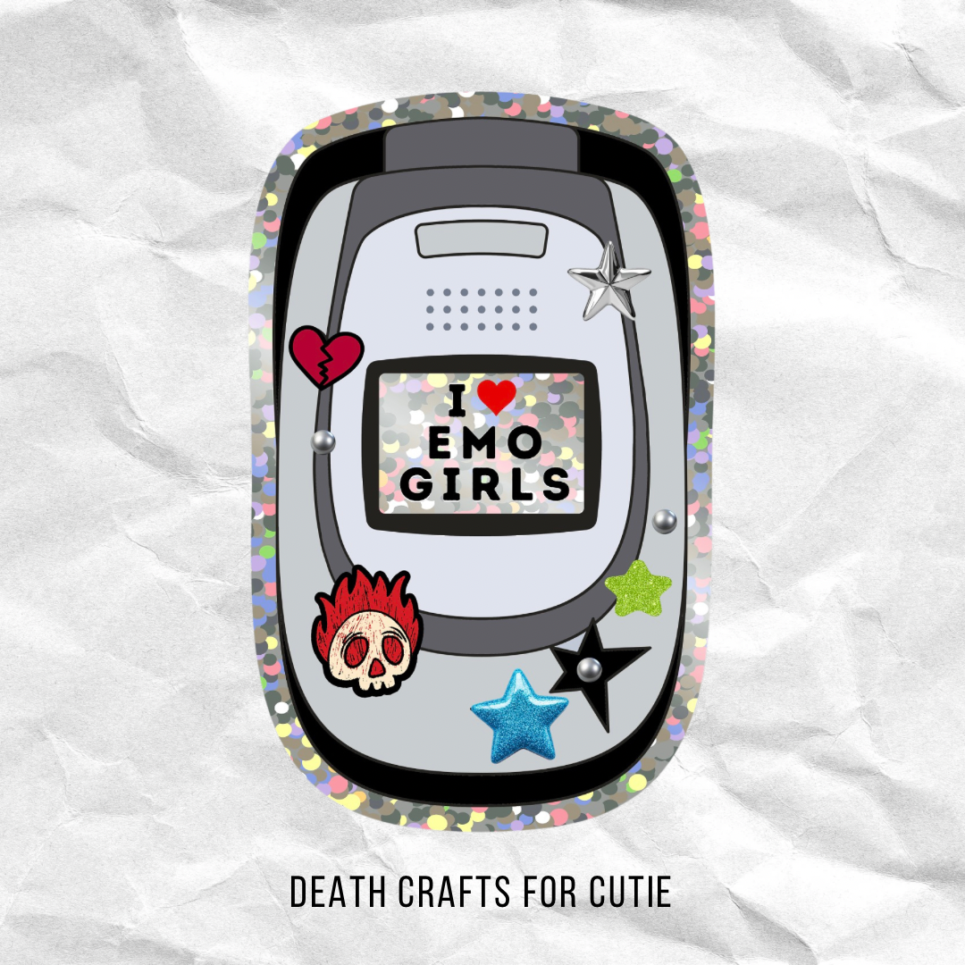 I <3 EMO GIRLS STICKER