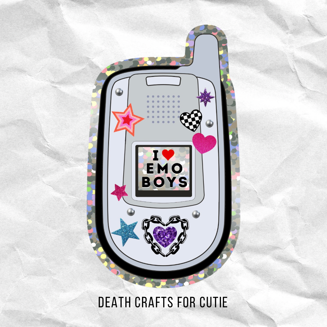 I <3 EMO BOYS STICKER