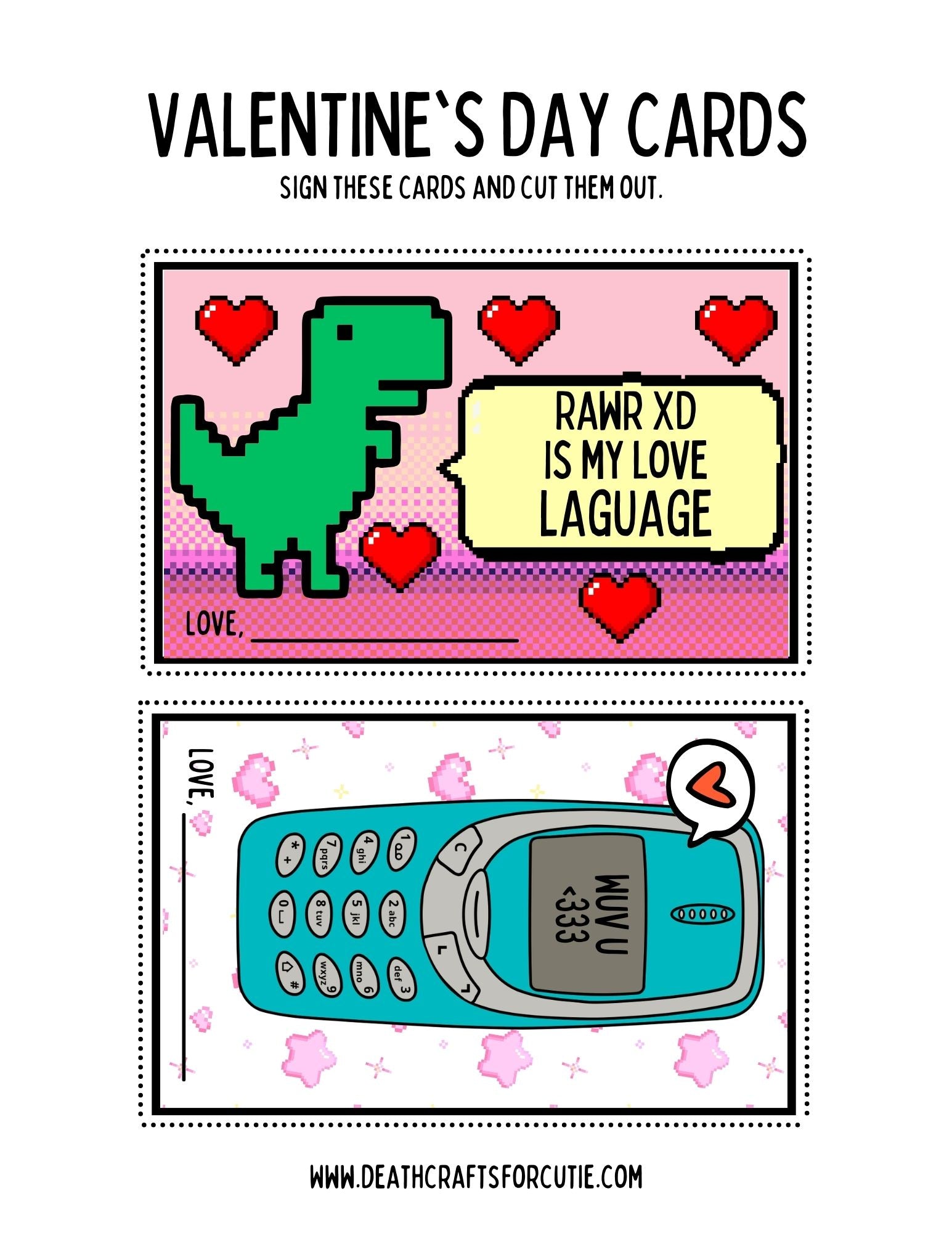 FREE Valentine Mini Cards