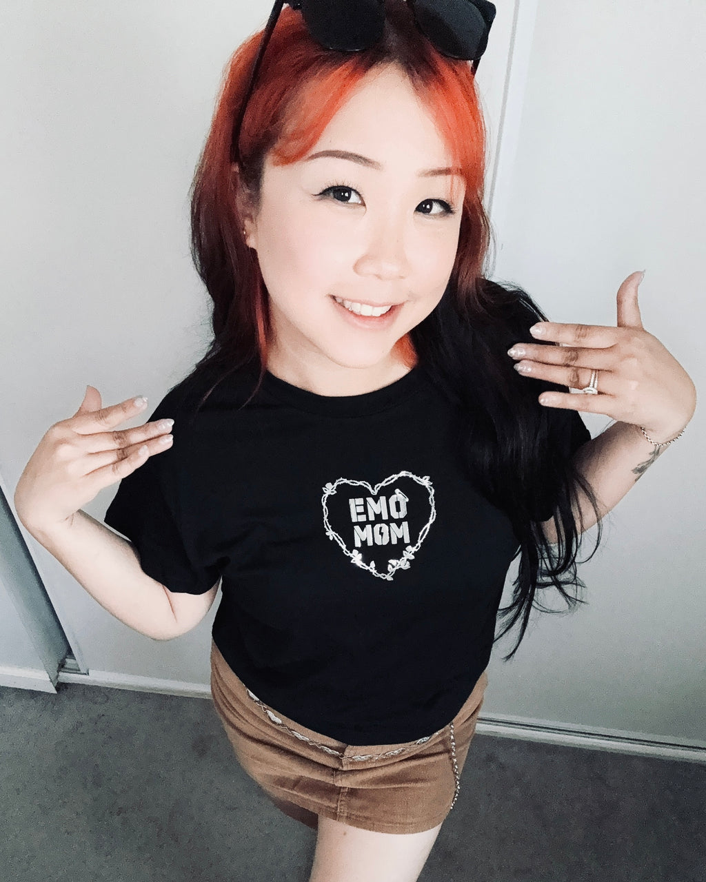 EMO MOM CROP TOP
