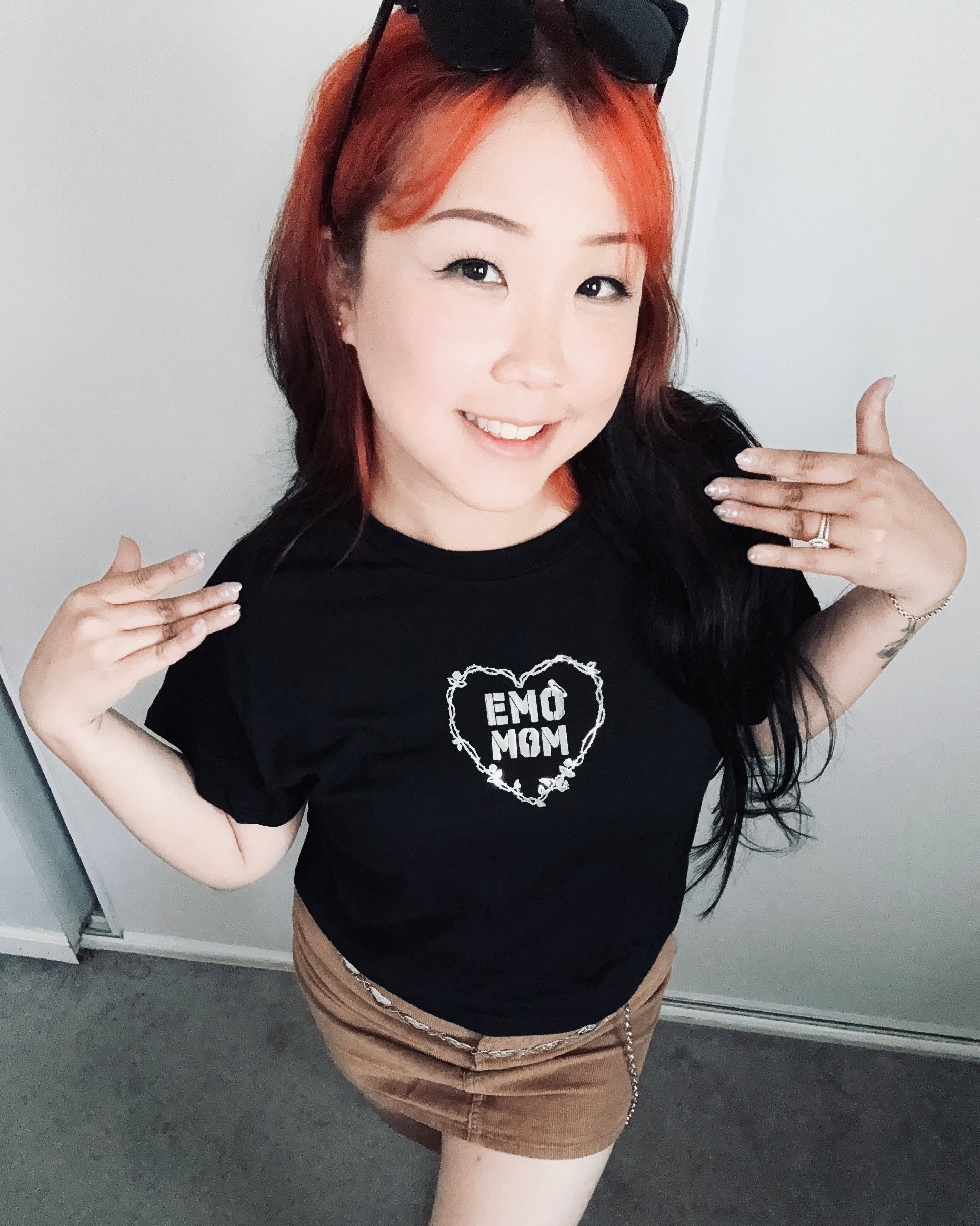 EMO MOM CROP TOP